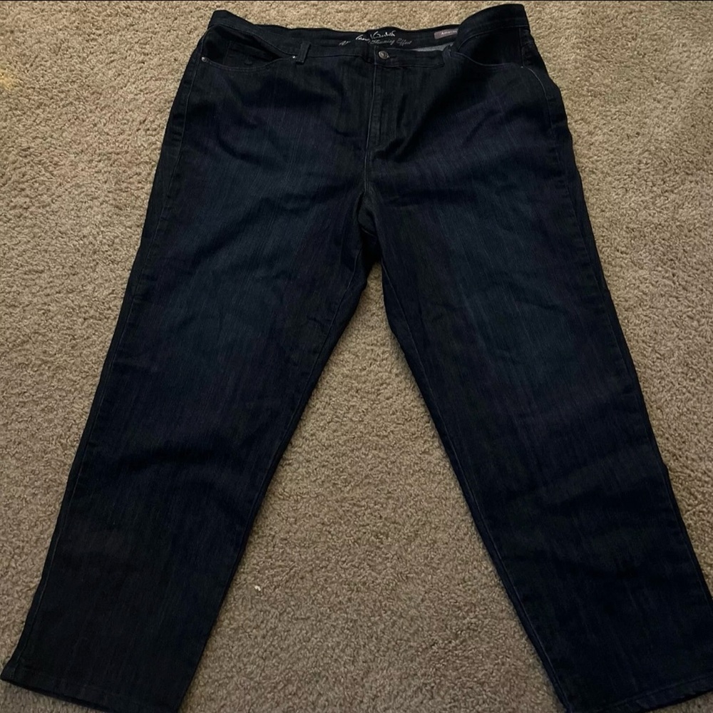 Gloria Vanderbuilt Woman Amanda Blue Denim Size 24 W High Waist Straight Leg